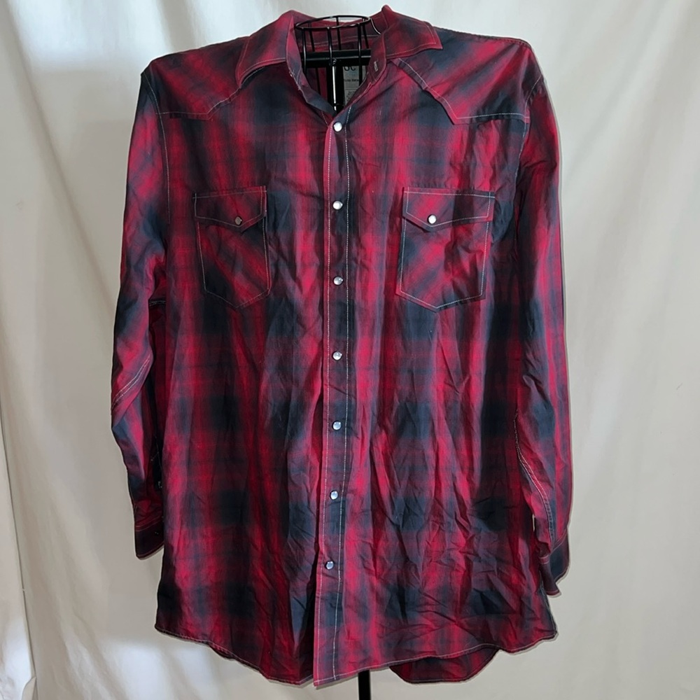 Snap front 2XLT long sleeve